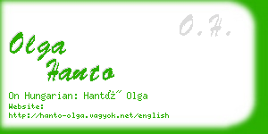 olga hanto business card